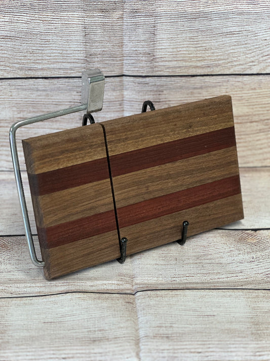 Walnut & Red Paduak Cheese Slicer